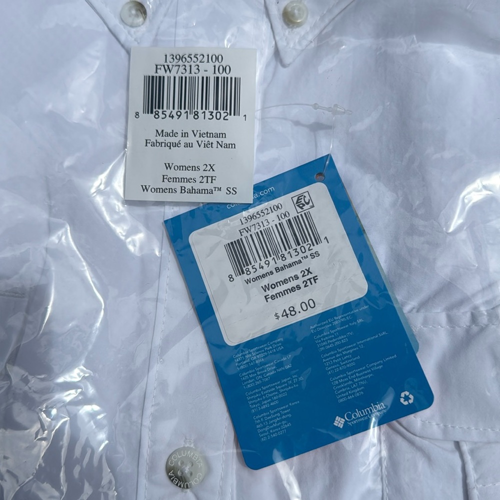 Columbia Women's Plus Size PFG Bahamas short sleeve shirt NWT - Picture 6 of 8